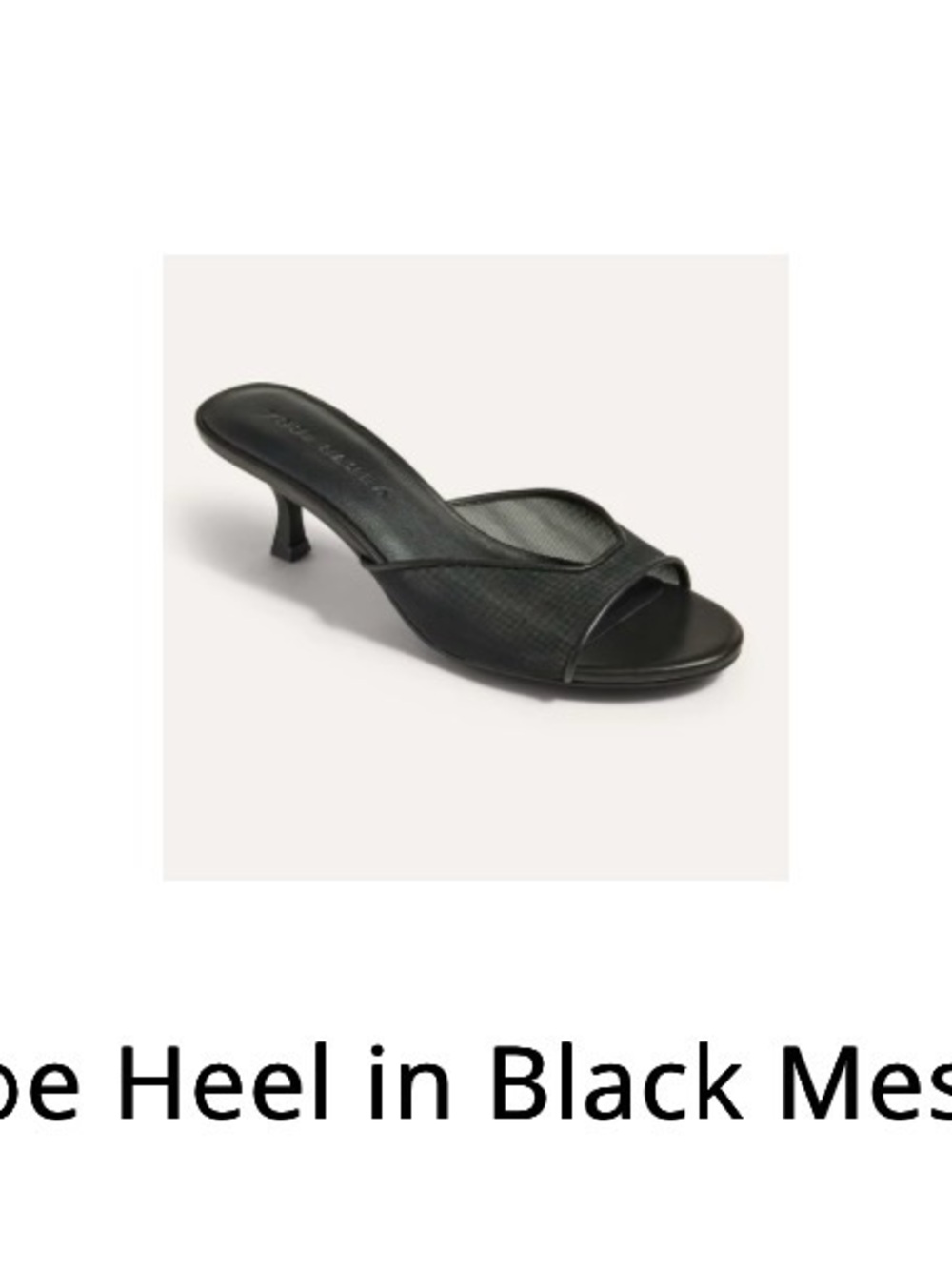 Yosi Samra Black Open-Toe Slide Mules